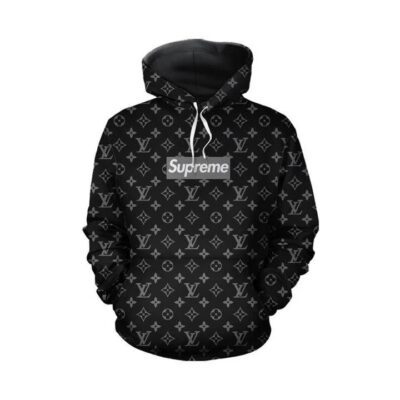 Louis Vuitton Supreme Monogram Unisex Hoodie For Men Women Luxury Pullover LV NH036