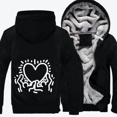 Love Makes Us Dance Pop Art Fleece Zip Hoodie Jacket 3