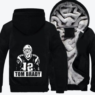 MVP Tom Brady Football Fleece Zip Hoodie Jacket 3