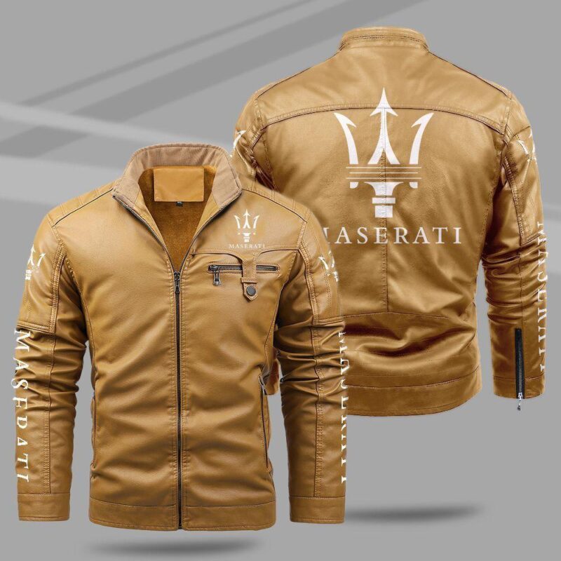 Maserati Fleece Leather Jacket TFLJ009 1
