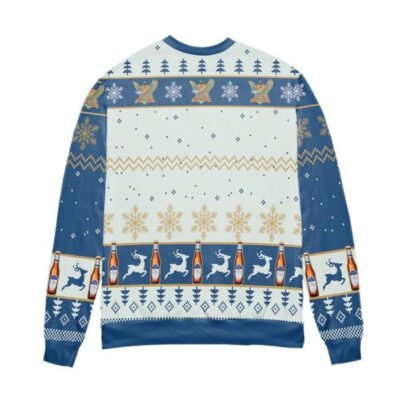 Michelob ULTRA Snowflake Reindeer Pattern Ugly Christmas Sweater 2 Michelob ULTRA Snowflake Reindeer Pattern Ugly Christmas Sweater 2