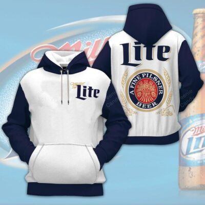 Miller Lite A Pilsner Beer Unisex 3D Hoodie - White TSH2044