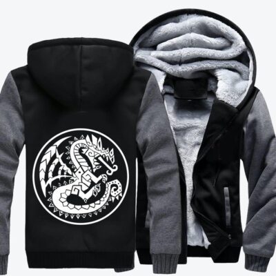 Monster Hunter Dragon Monster Hunter Fleece Zip Hoodie Jacket 2