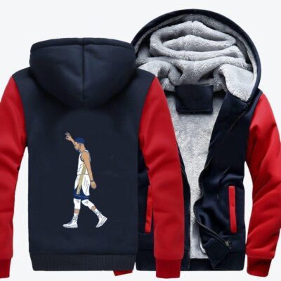 NBA Star Stephen Curry Basketball Fleece Zip Hoodie Jacket 1