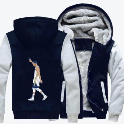 NBA Star Stephen Curry Basketball Fleece Zip Hoodie Jacket