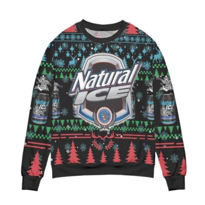 Natural Ice Beer Logo Christmas Pattern Ugly Christmas Sweater 1 Natural Ice Beer Logo Christmas Pattern Ugly Christmas Sweater 1