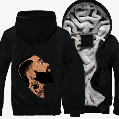 Nipsey Hussle TT Hip hop Fleece Zip Hoodie Jacket 3