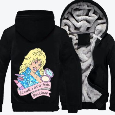 Parton Quote Dolly Parton Fleece Zip Hoodie Jacket 3