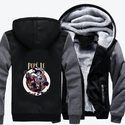 Pepe Le Pew Pew Looney Tunes Fleece Zip Hoodie Jacket 2