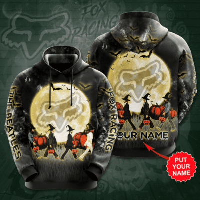 Personalized Fox Racing The Beatles Halloween Theme 3D Unisex Hoodie - Black TSH483