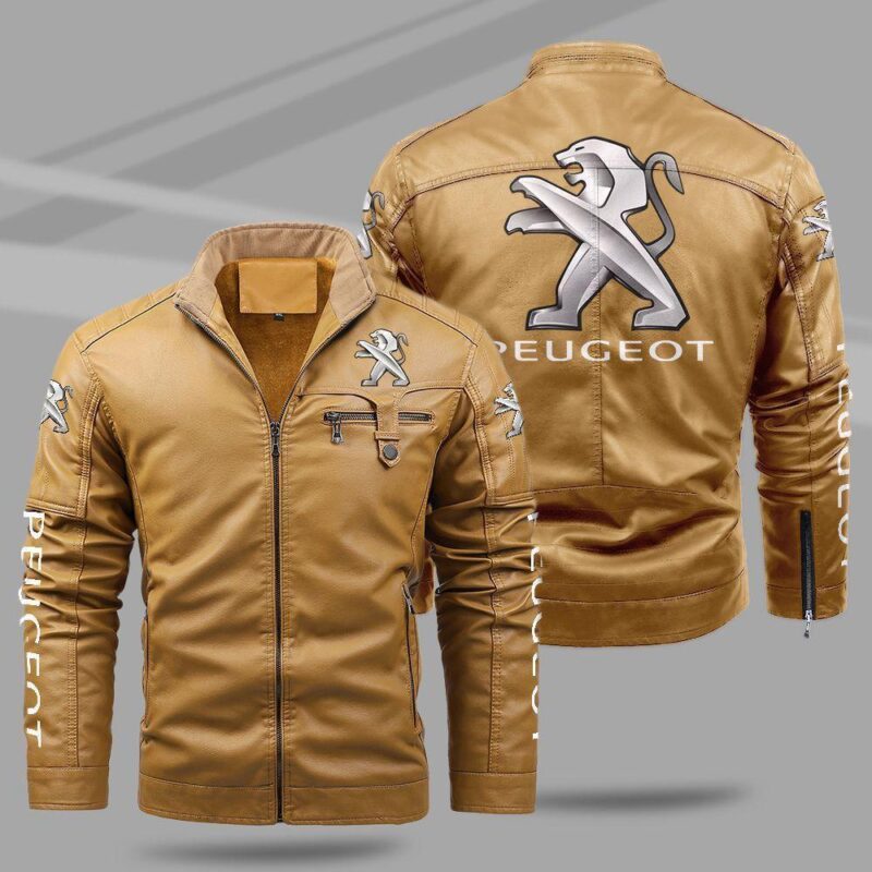 Peugeot Fleece Leather Jacket TFLJ004 1