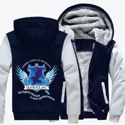 Ravenclaw Cleverness Wisdom Harry Potter Fleece Zip Hoodie Jacket