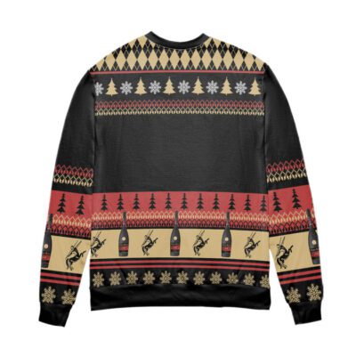 Remy Martin Cognac Snowflake Pine Tree Pattern Ugly Christmas Sweater Black 2