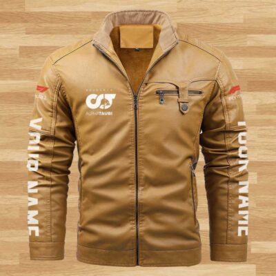 Scuderia Alphatauri Ver1 Personalized Fleece Leather Jacket CFLJ015 2