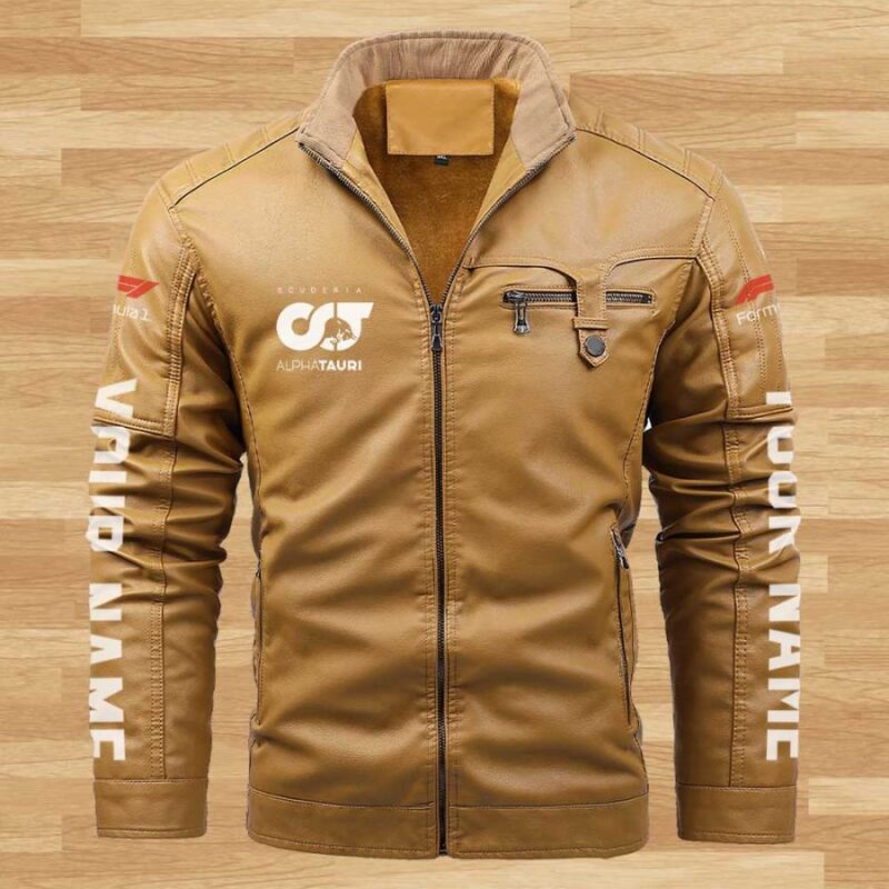 Scuderia Alphatauri Ver1 Personalized Fleece Leather Jacket CFLJ015 2