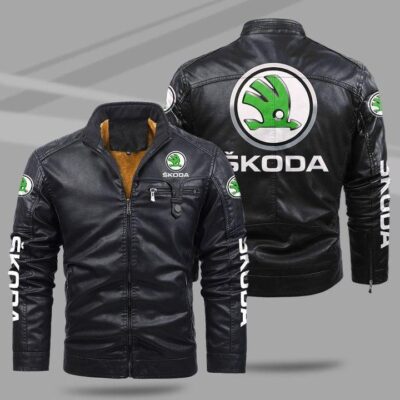 Skoda Fleece Leather Jacket CFLJ049