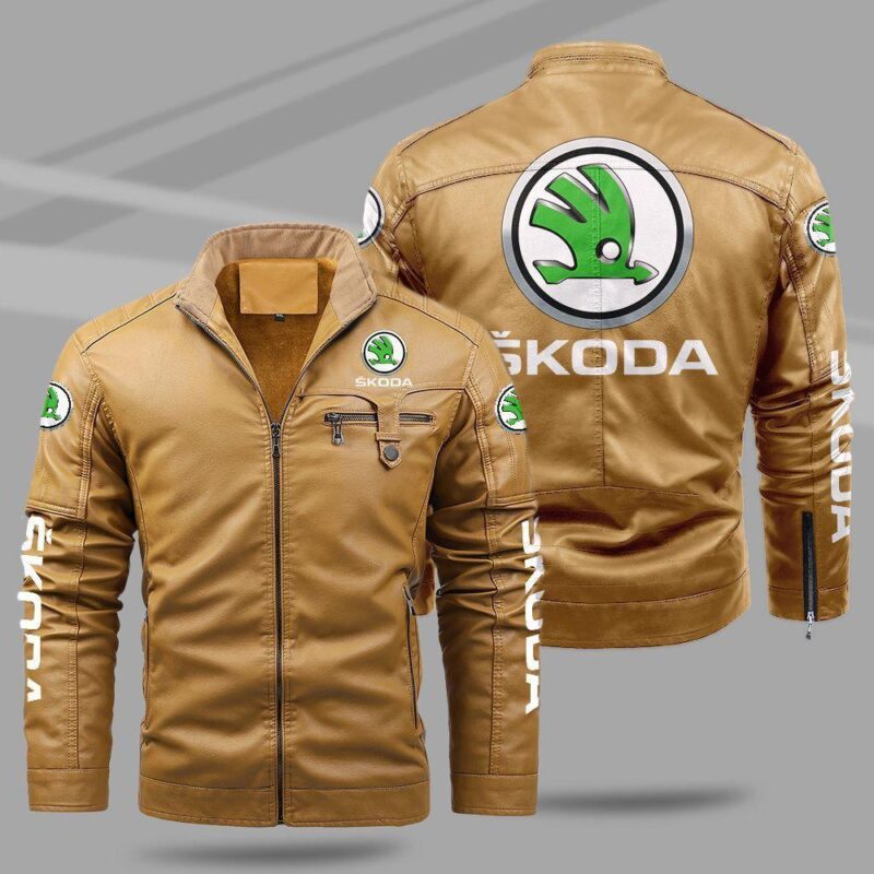 Skoda Fleece Leather Jacket TFLJ012 1