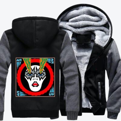 Spaceman Rock and roll Fleece Zip Hoodie Jacket 2