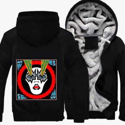 Spaceman Rock and roll Fleece Zip Hoodie Jacket 3