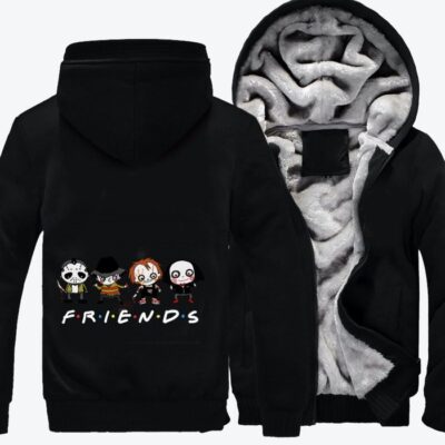 Terror Alliance Is Friends Horror Film Fleece Zip Hoodie Jacket 3