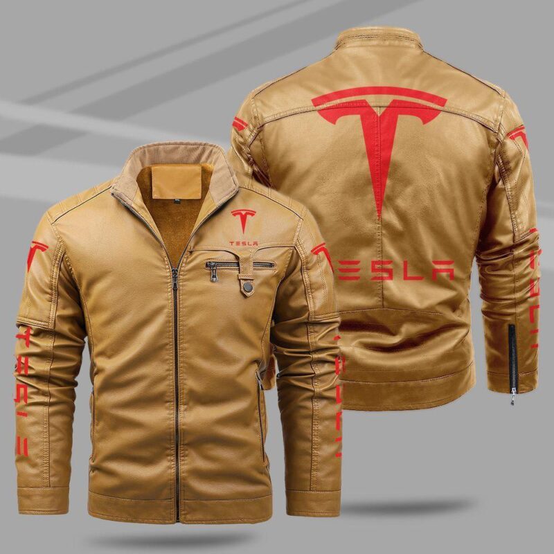 Tesla Fleece Leather Jacket TFLJ024 1