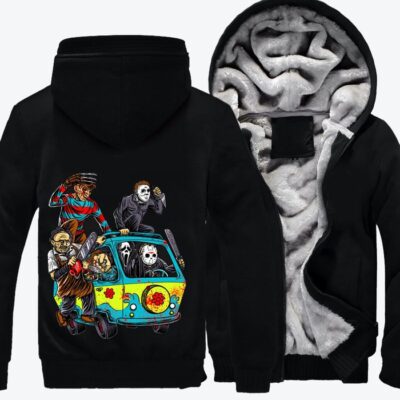 The Massacre Machine Horror Film Fleece Zip Hoodie Jacket 3