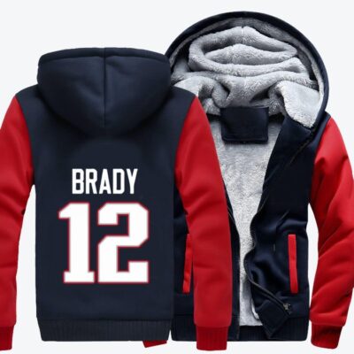 The Number 12 Is Tom Brady Football Fleece Zip Hoodie Jacket 1