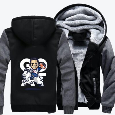 Tom Brady Rides A Goat Football Fleece Zip Hoodie Jacket 2