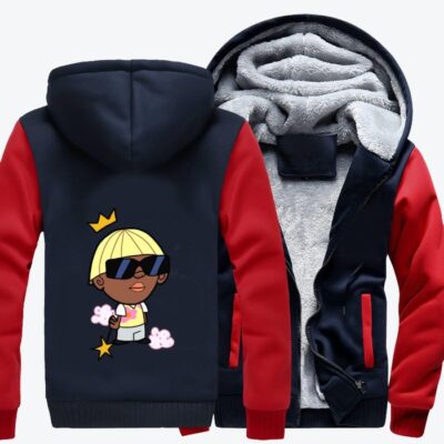 Tyler The Creator With The Fairy Stick Hip hop Fleece Zip Hoodie Jacket 1
