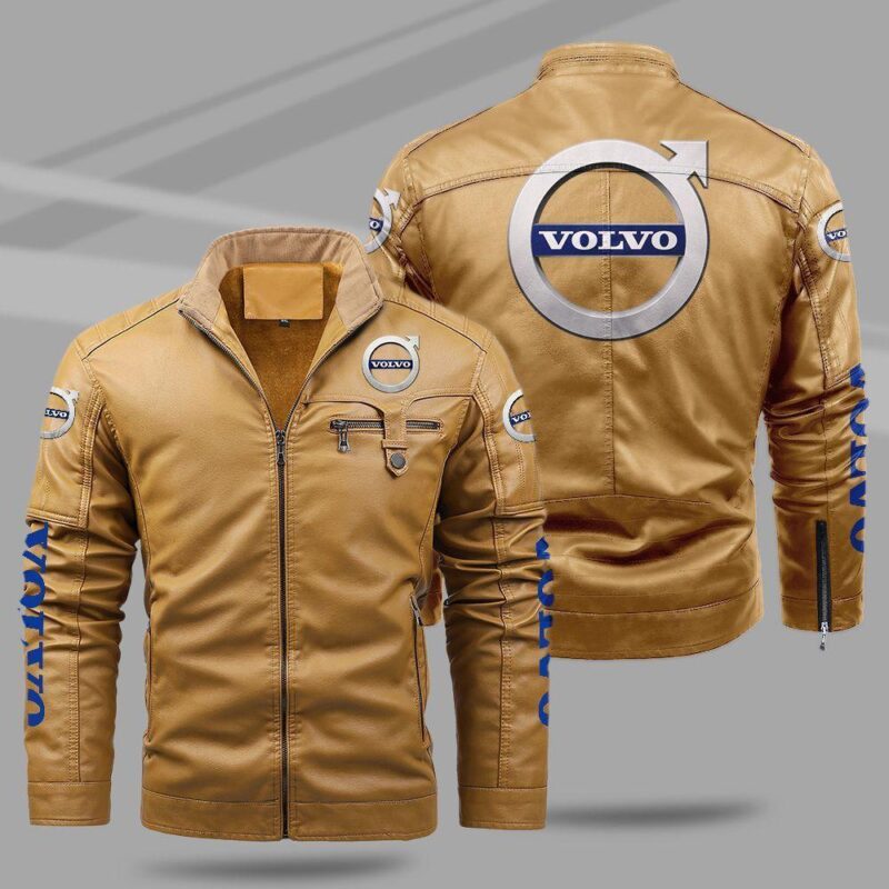 Volvo Fleece Leather Jacket TFLJ029 1