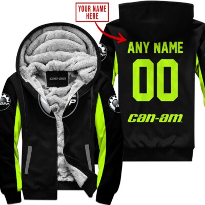 Custom Name Racing Can-Am Neon Fleece Zip Hoodie MFH1610