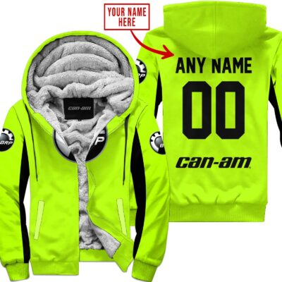 Custom Name Racing Can-Am Neon Fleece Zip Hoodie MFH1611