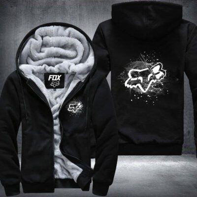 Fox White Fleece Zip Hoodies MFH213