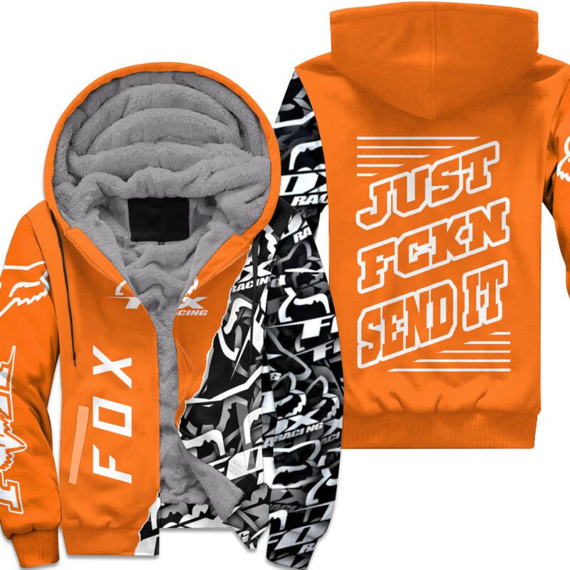 Just Fnkn Send It Orange Fleece Hoodie MFH337