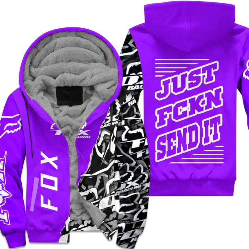 Just Fnkn Send It Purple Fleece Hoodie MFH335