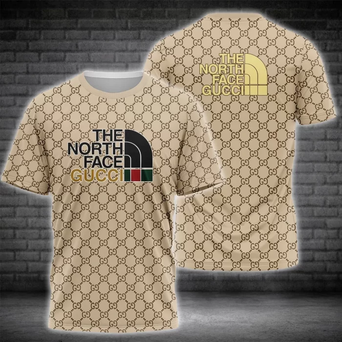 Gucci The North Face Beige Luxury Brand Unisex T-Shirt TS2474