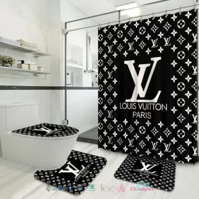 Louis Vuitton Bathroom Set Shower Curtain Style BRS919
