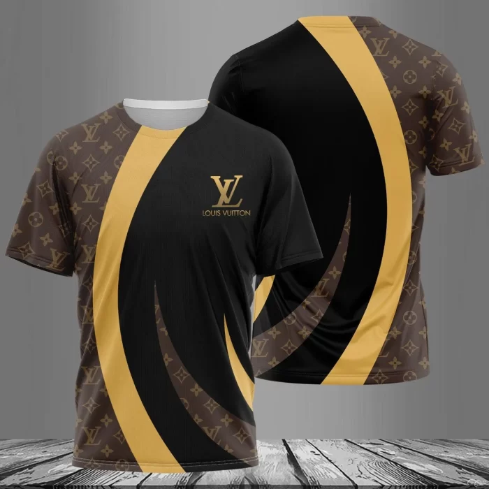 Louis Vuitton Brown Yellow Black Luxury Brand Unisex T-Shirt TS2488