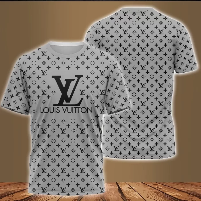 Louis Vuitton Grey Luxury Brand Premium Unisex T-Shirt TS2467