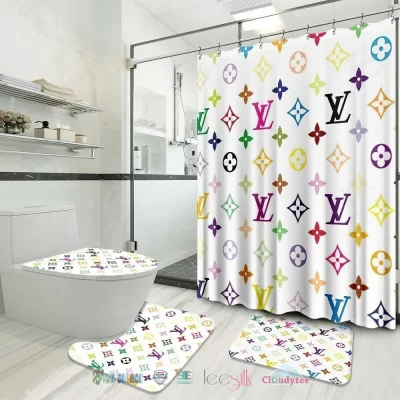 Louis Vuitton Luxury Bathroom Set Shower Curtain Style BRS905