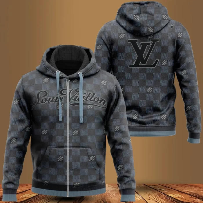 Louis Vuitton Luxury Brand Unisex Zipper Hoodie Premium ZH01515