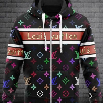 Louis Vuitton Multicolor Unisex Zipper Hoodie Luxury Brand ZH01612