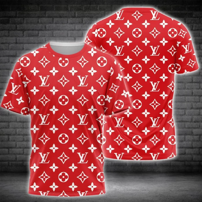 Louis Vuitton Red Luxury Brand Unisex T-Shirt TS2479