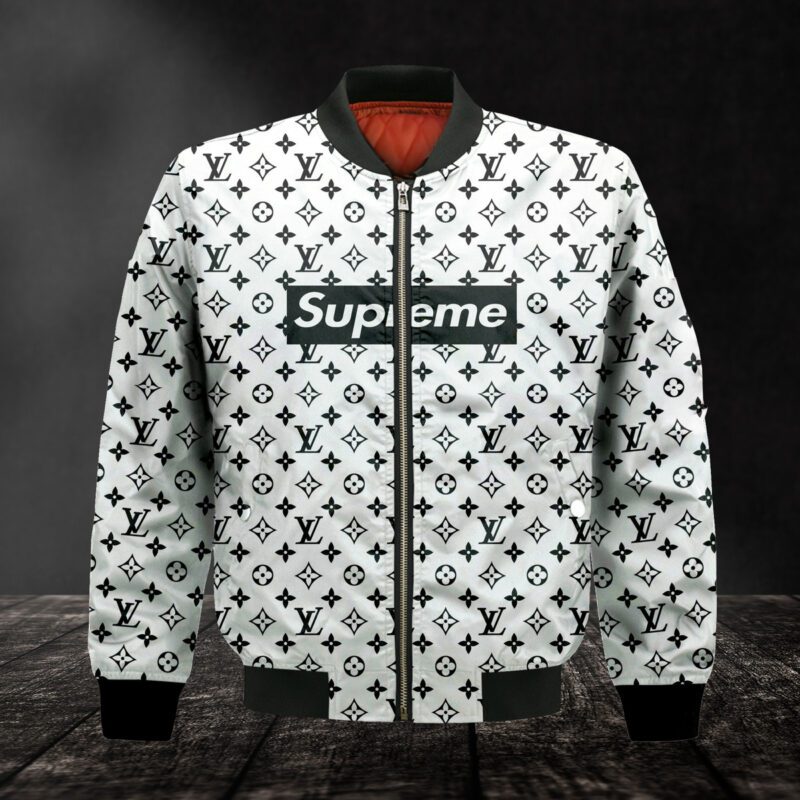 Louis Vuitton Supreme Logo Luxury Brand Premium Bomber Jacket BJ04476