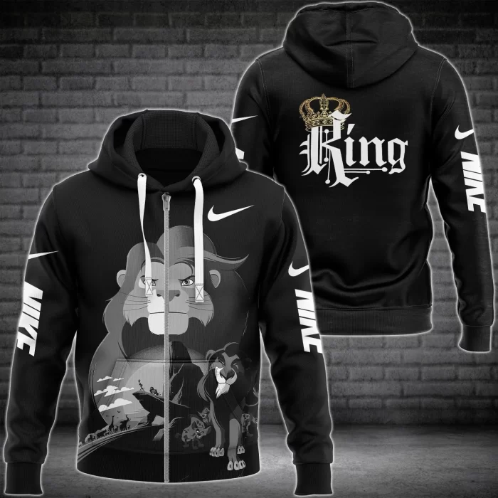 Nike Lion King Unisex Zipper Hoodie Luxury Brand ZH01565