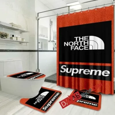 The North Face Supreme Luxury Type Shower Curtain Waterproof Luxury Bathroom BRS772