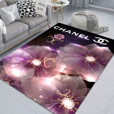 Chanel New Flowers Fashion Luxury Brand Premium Area Rug Carpet Floor Decor RR2664