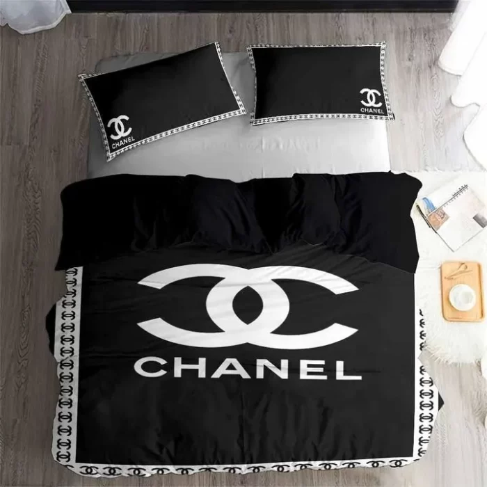 Chanel Printed Bedding Sets Duvet Cover Luxury Brand Bedding Decor BS382