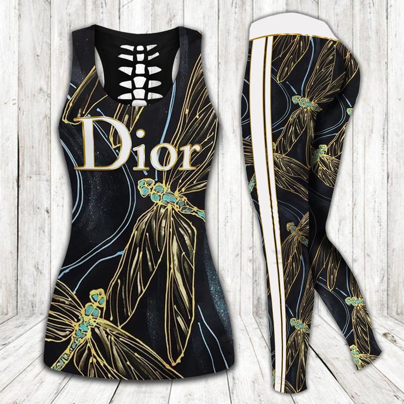 Dior-Dragonfly-Tank-Top-Leggings-Set-Luxury-Brand-For-Women-Yoga-Gym Dior Dragonfly Tank Top Leggings Set Luxury Brand For Women Yoga Gym