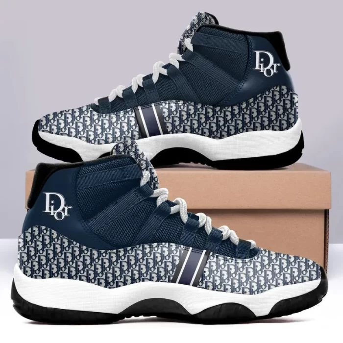 Dior Luxury Blue Air Jordan 11 Shoes Dior Sneakers Gifts JD11084